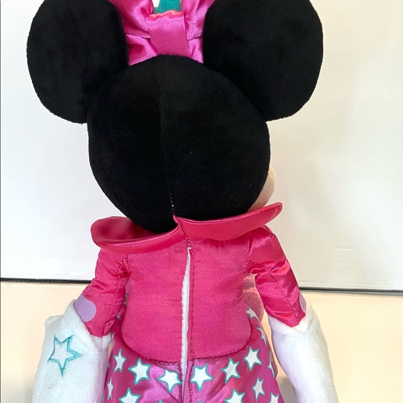 Disney Minnie Mouse Pop Star Pink with White Stars and Bow - Picture 3 of 8